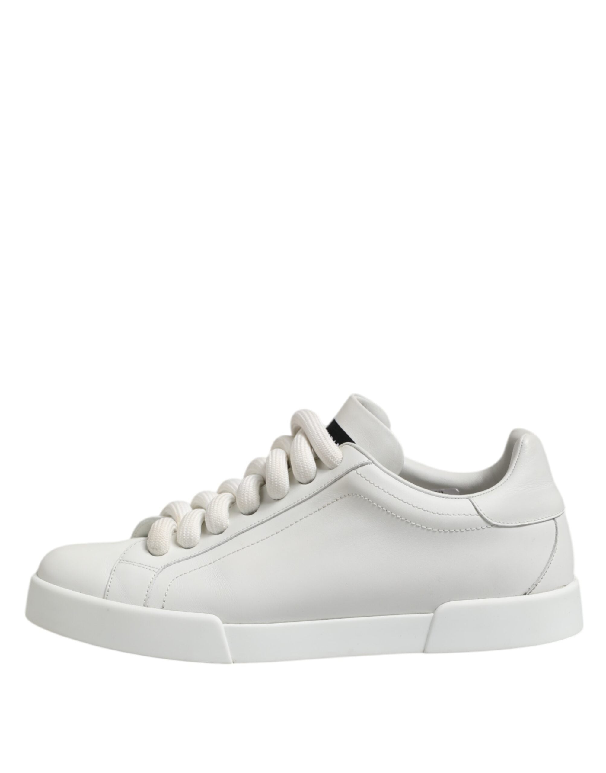 Dolce & Gabbana White Logo Lace Up Low Top Men Sneakers Shoes - ACCEXO