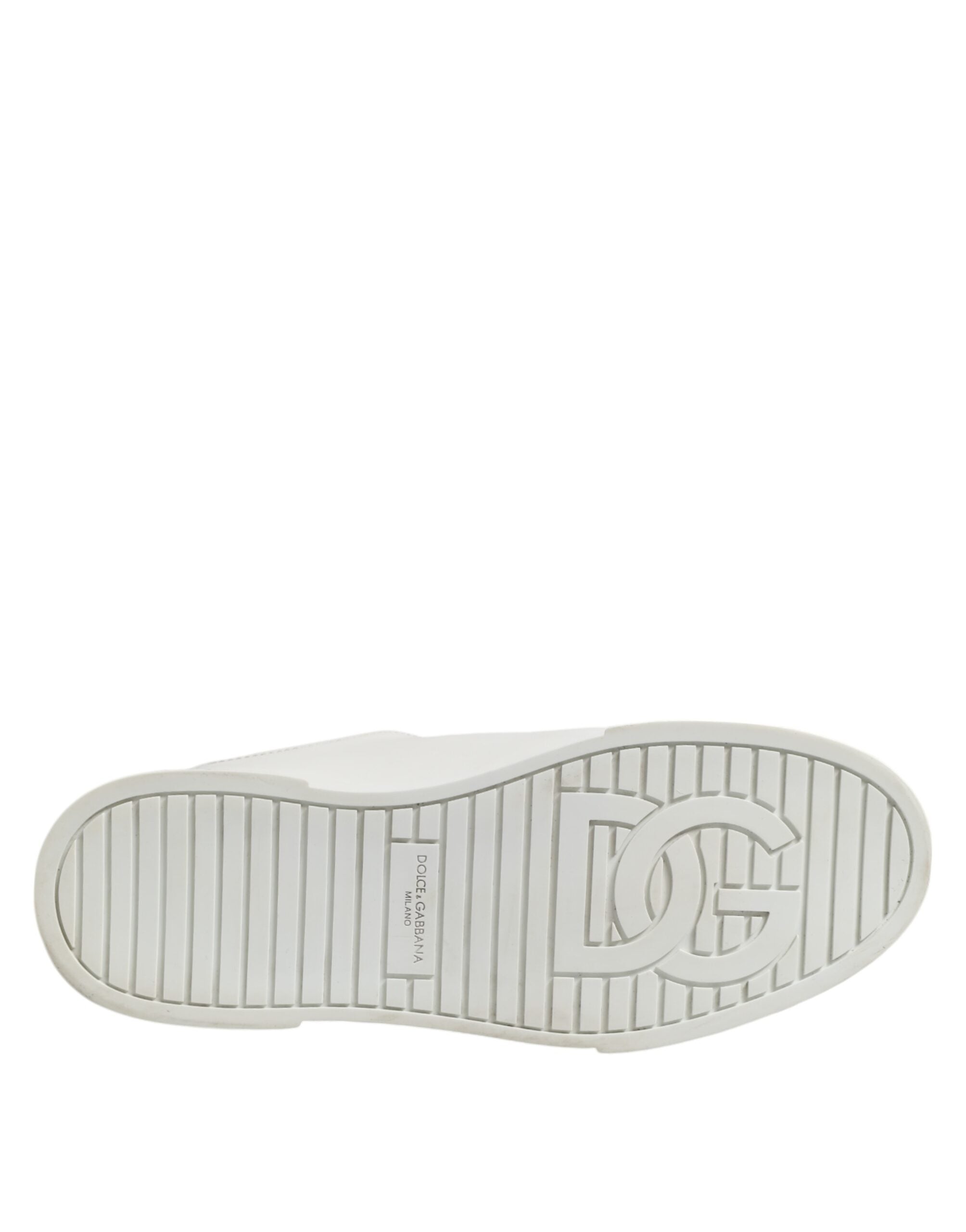 Dolce & Gabbana White Logo Lace Up Low Top Men Sneakers Shoes - ACCEXO