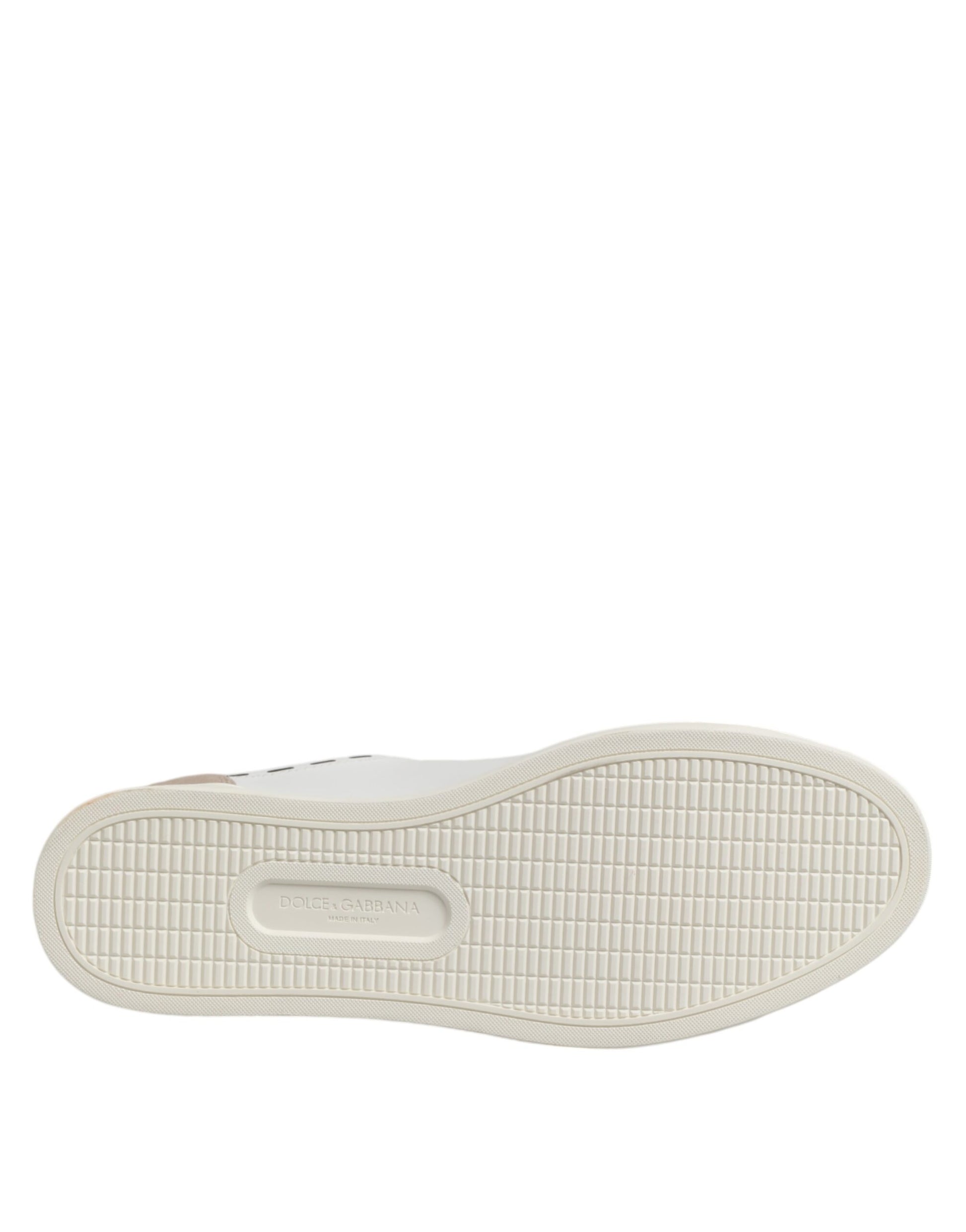 Dolce & Gabbana White Leather MILANO Low Top Sneakers Shoes - ACCEXO