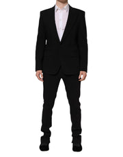 Dolce & Gabbana Black MARTINI Single Breasted 2 Piece Suit - ACCEXO