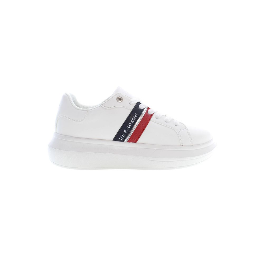 U.S. POLO ASSN. White Polyester Sneaker - ACCEXO