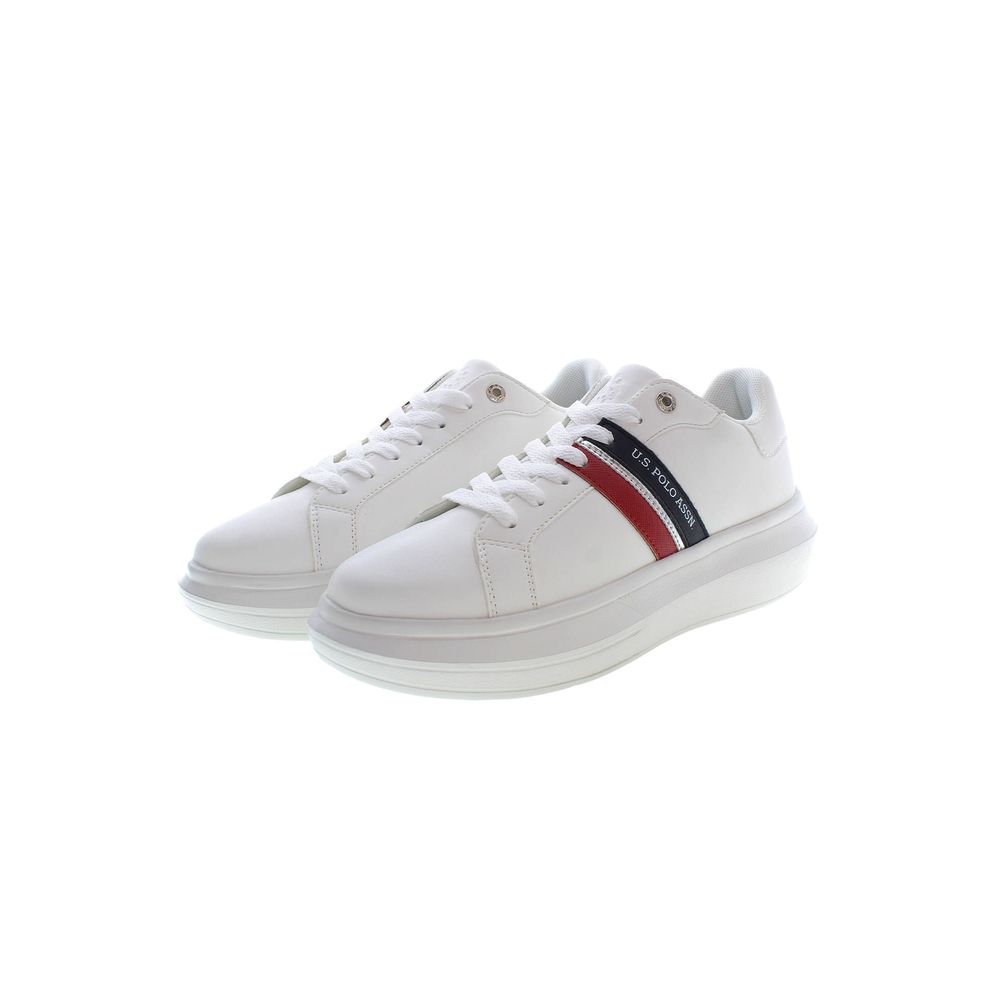 U.S. POLO ASSN. White Polyester Sneaker - ACCEXO
