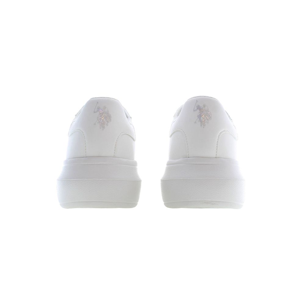 U.S. POLO ASSN. White Polyester Sneaker - ACCEXO