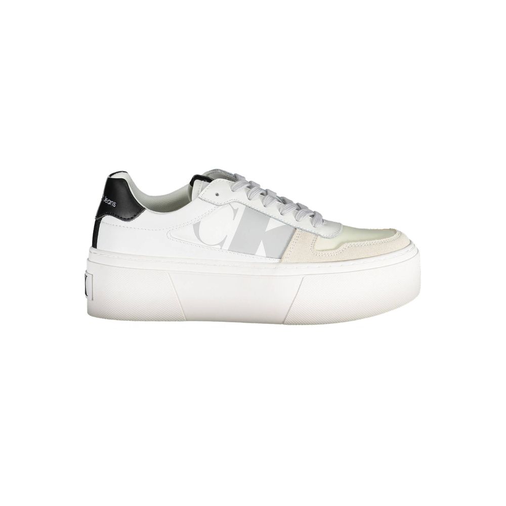 Calvin Klein White Polyester Sneaker - ACCEXO