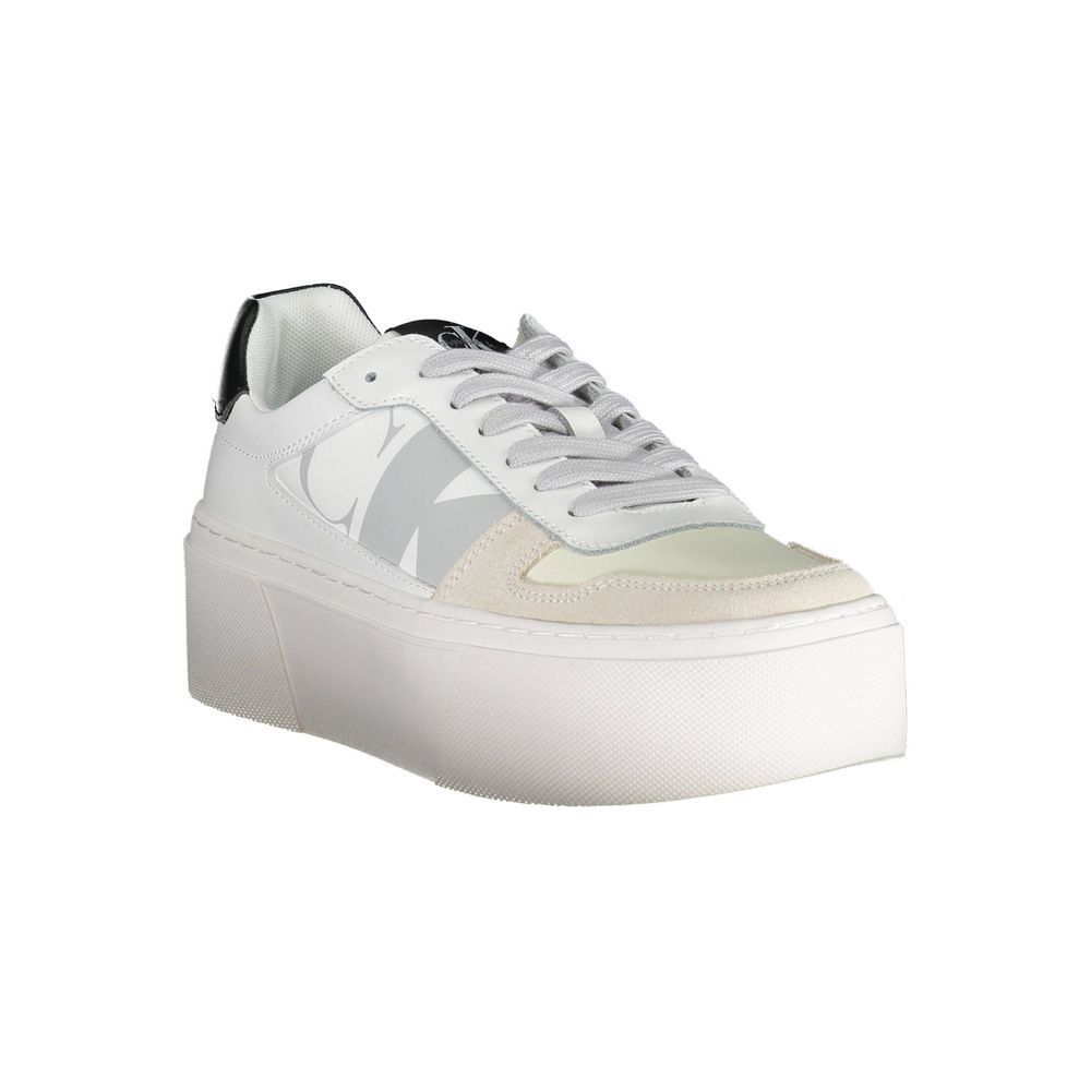 Calvin Klein White Polyester Sneaker - ACCEXO