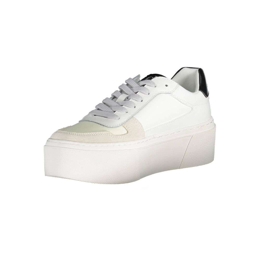 Calvin Klein White Polyester Sneaker - ACCEXO