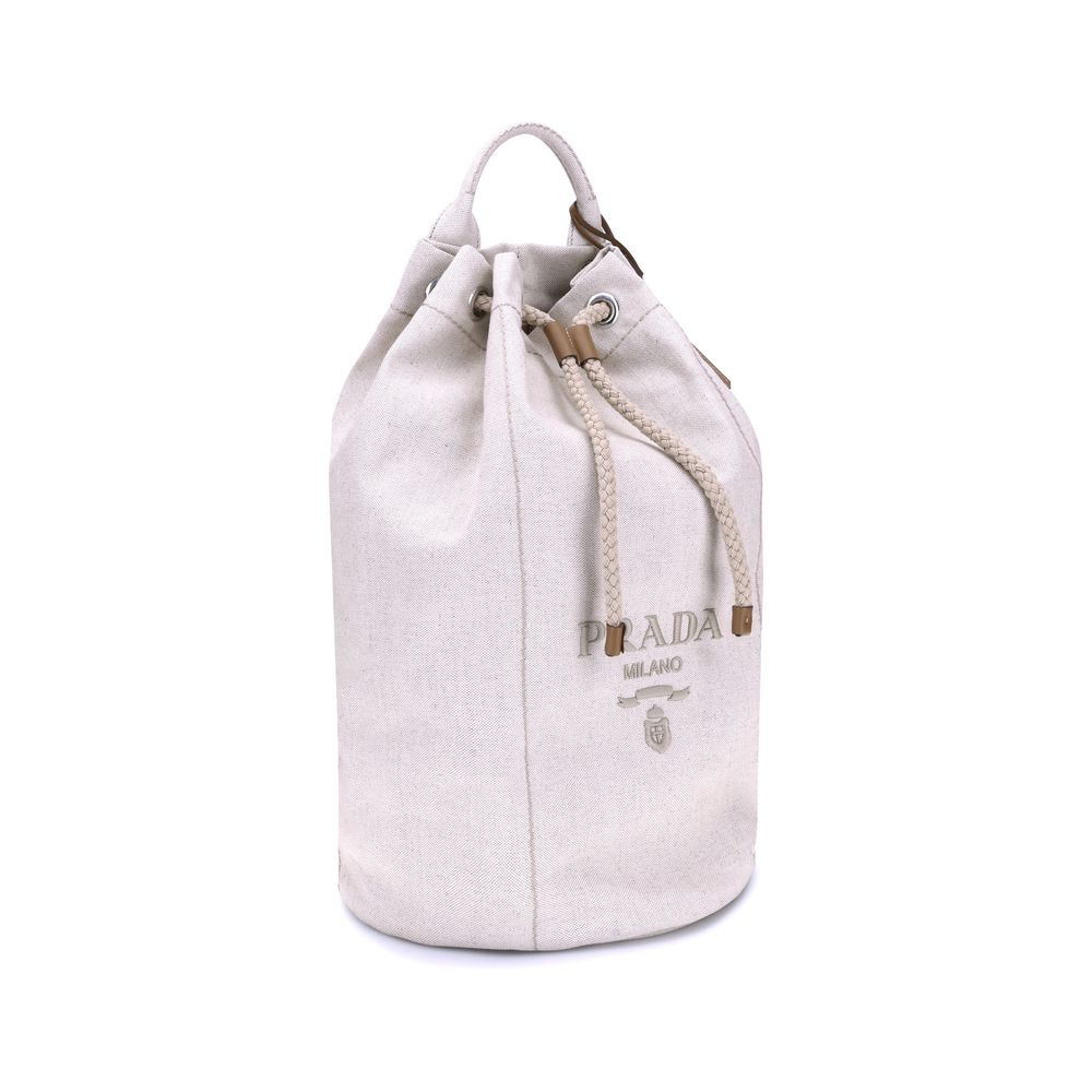 Prada Linen Bucket Bag - ACCEXO