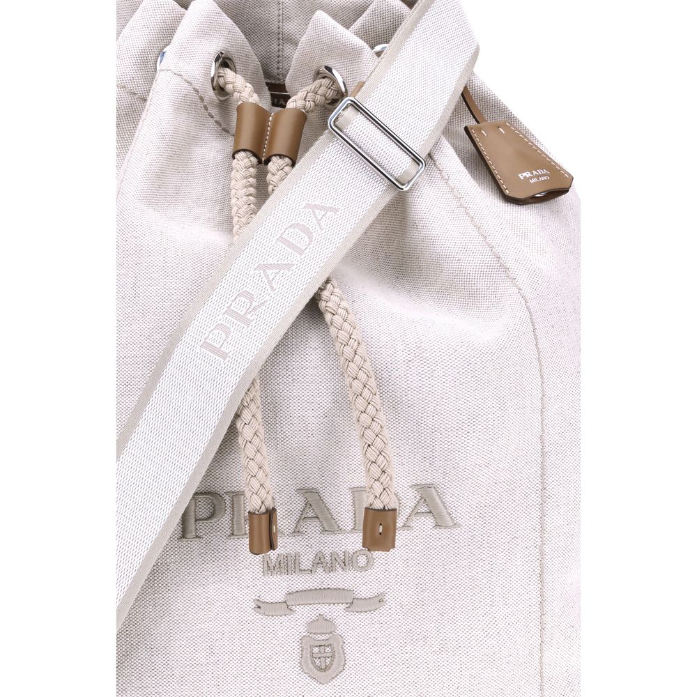 Prada Linen Bucket Bag - ACCEXO