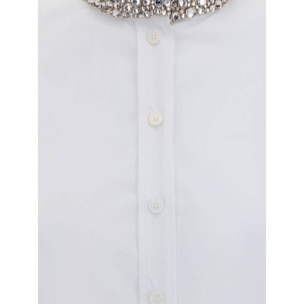 Alexander McQueen Shirt with embellished collar - ACCEXO