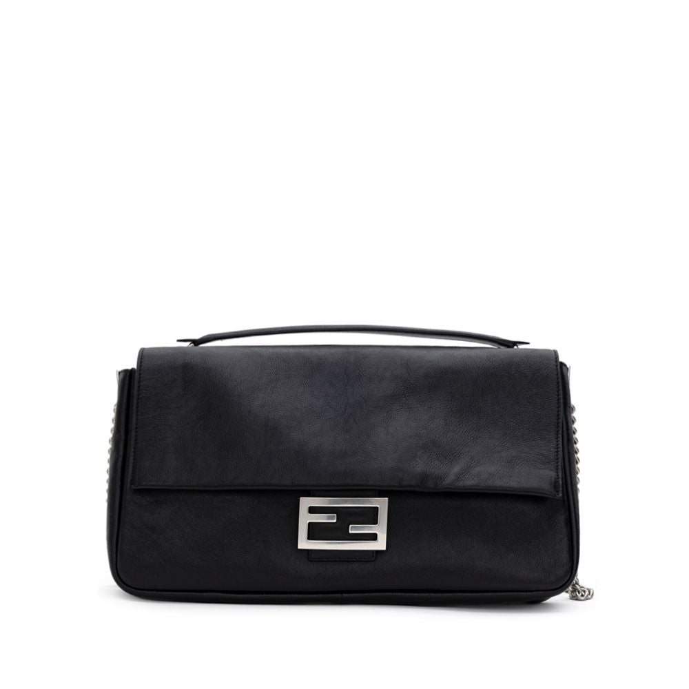 Fendi Black Leather Shoulder Bag - ACCEXO