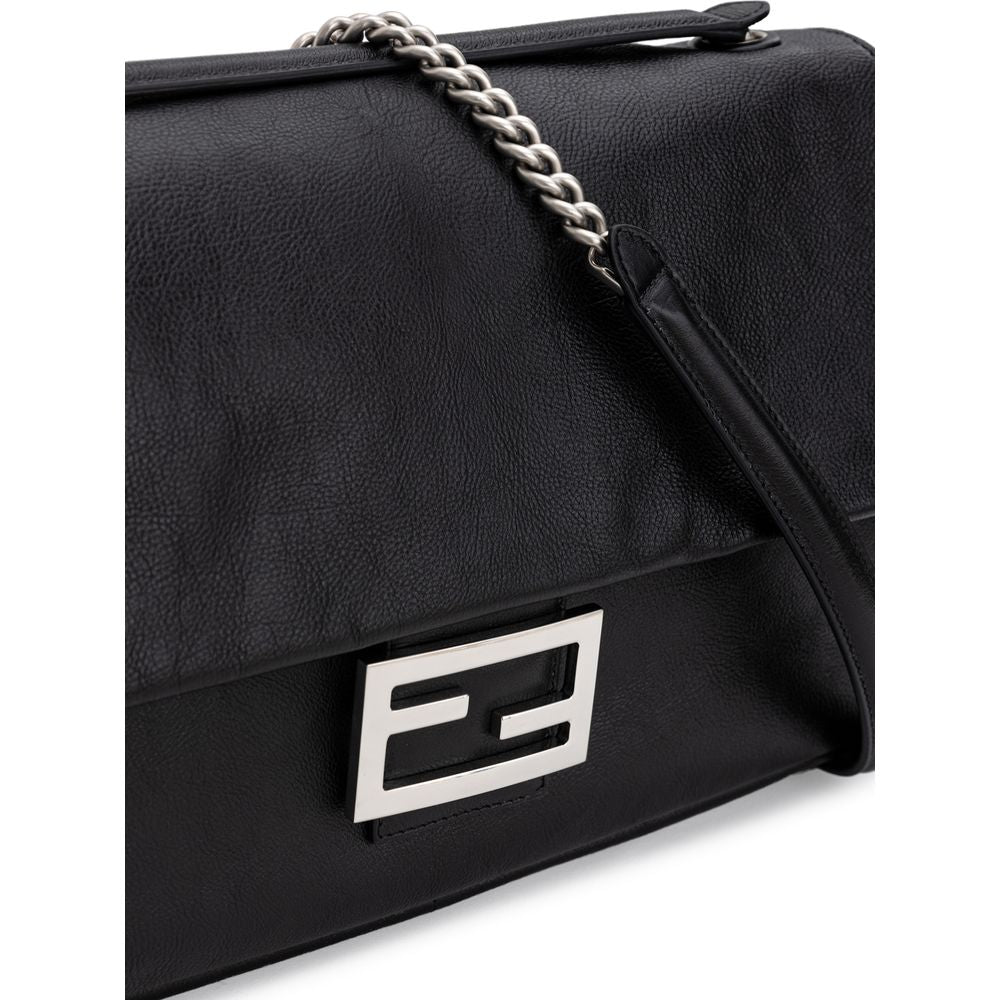 Fendi Black Leather Shoulder Bag - ACCEXO