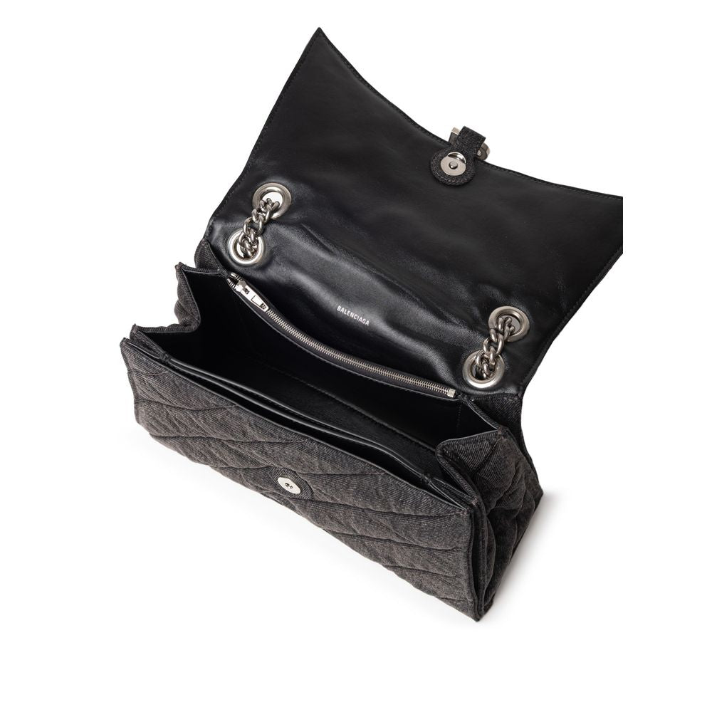 Balenciaga Black Fabric And Leather T-Shirt - ACCEXO