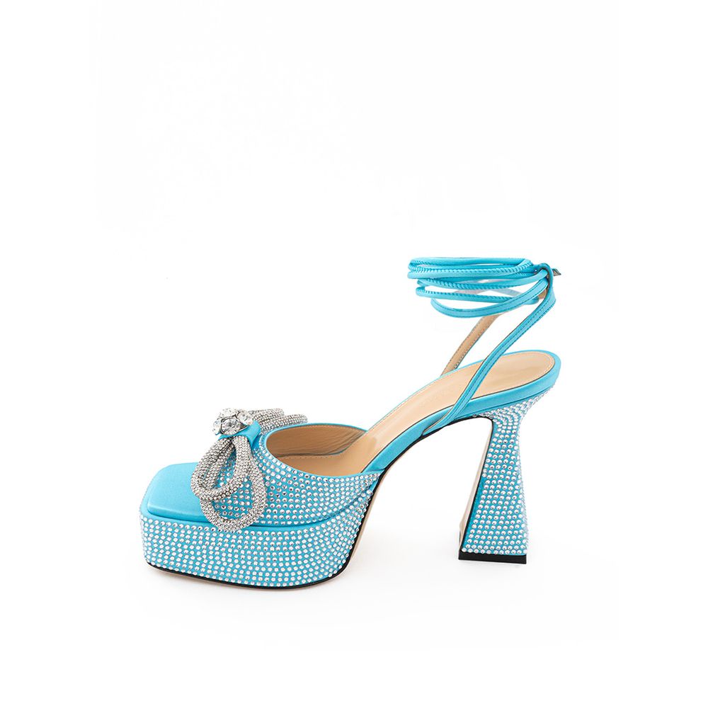 MACH & MACH Blue Leather Platform - ACCEXO