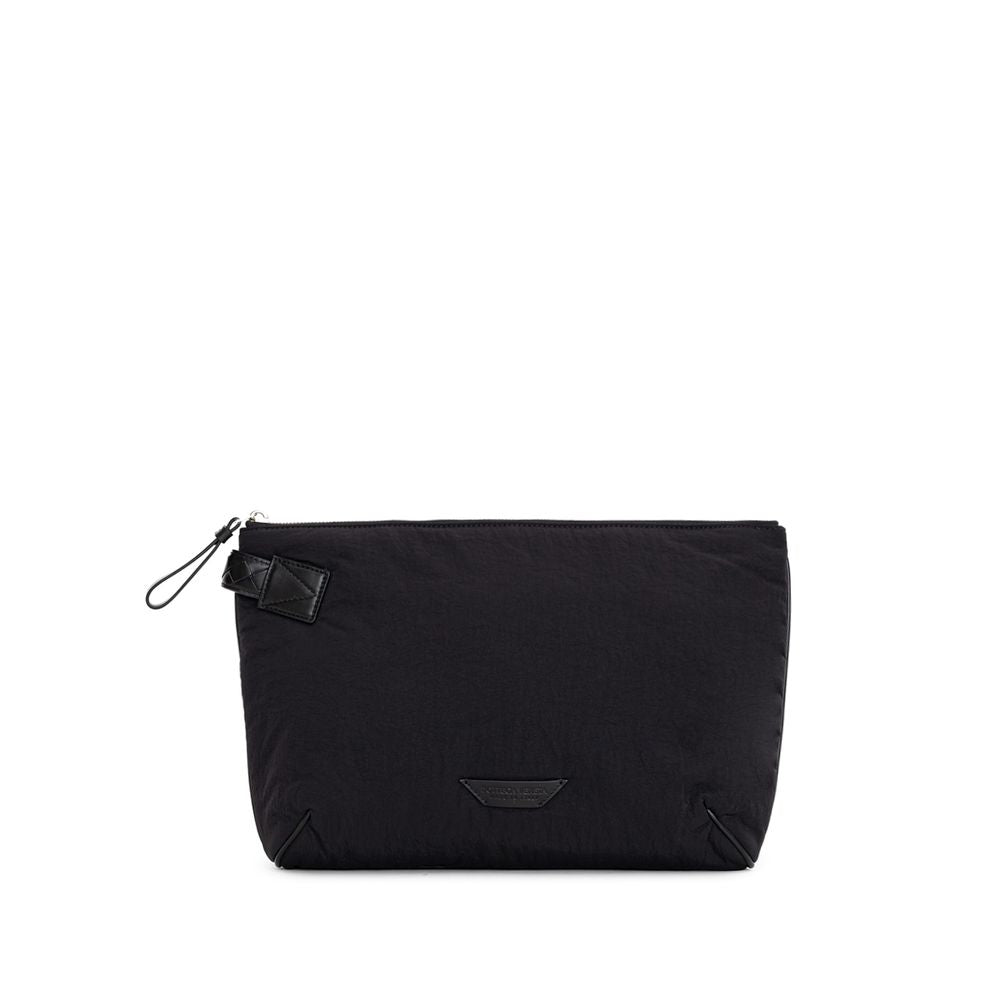 Bottega Veneta Black Nylon Clutch Bag - ACCEXO