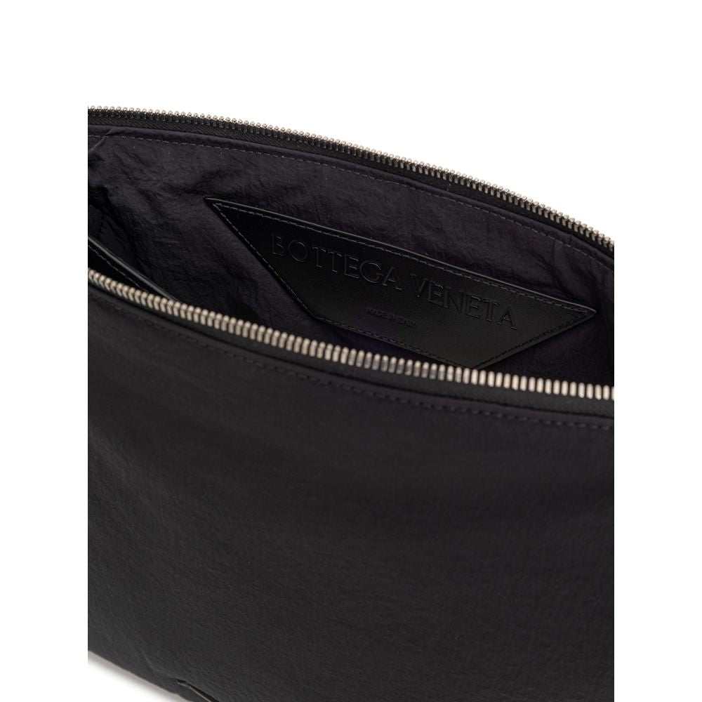 Bottega Veneta Black Nylon Clutch Bag - ACCEXO
