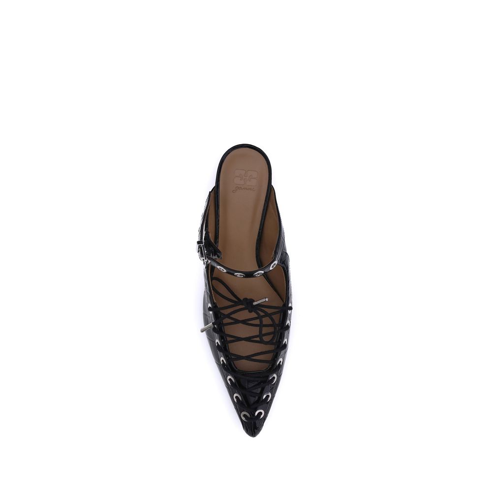 Ganni Oleatex laced Mules - ACCEXO