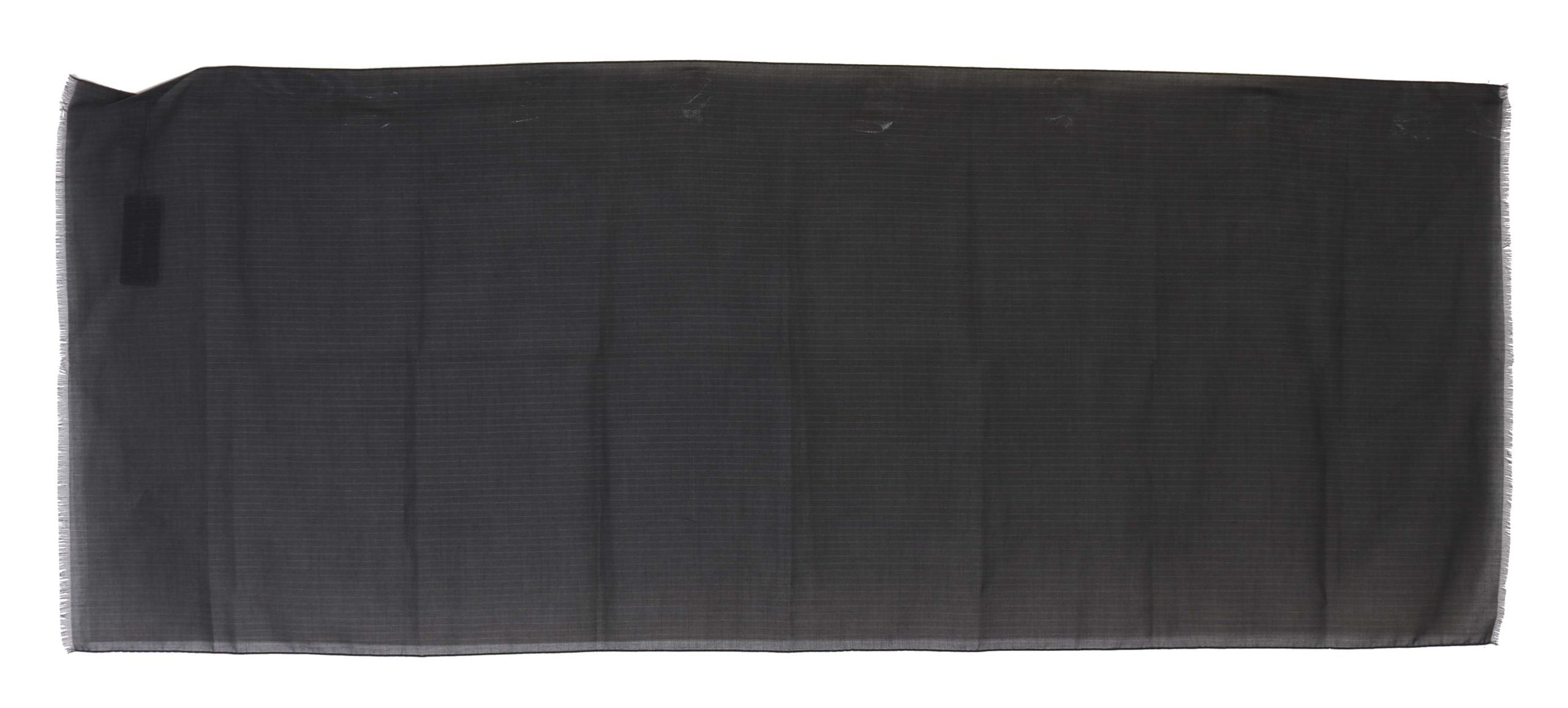 Dolce & Gabbana Elegant Gray Striped Wool Men's Scarf - ACCEXO