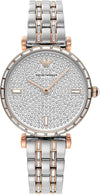 Elegant Two-Tone Crystal Pave Watch