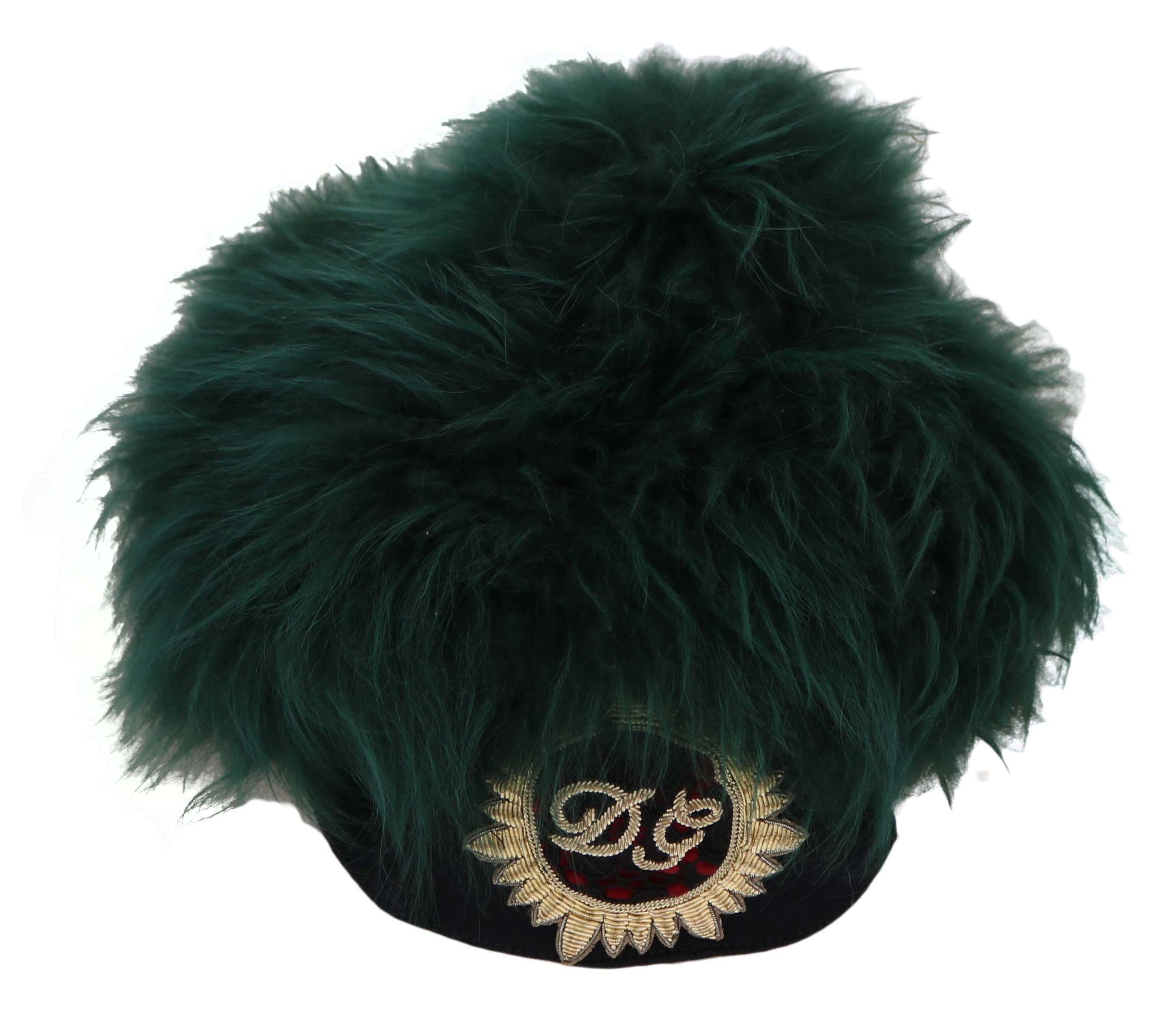 Dolce & Gabbana Elegant Emerald Cashmere Cloche Cap - ACCEXO
