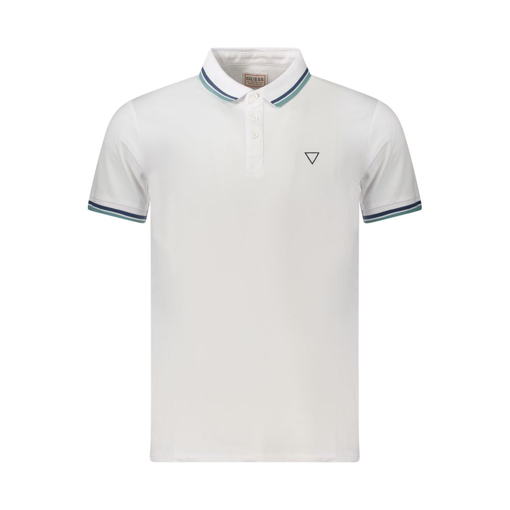 Guess Jeans White Cotton Polo Shirt
