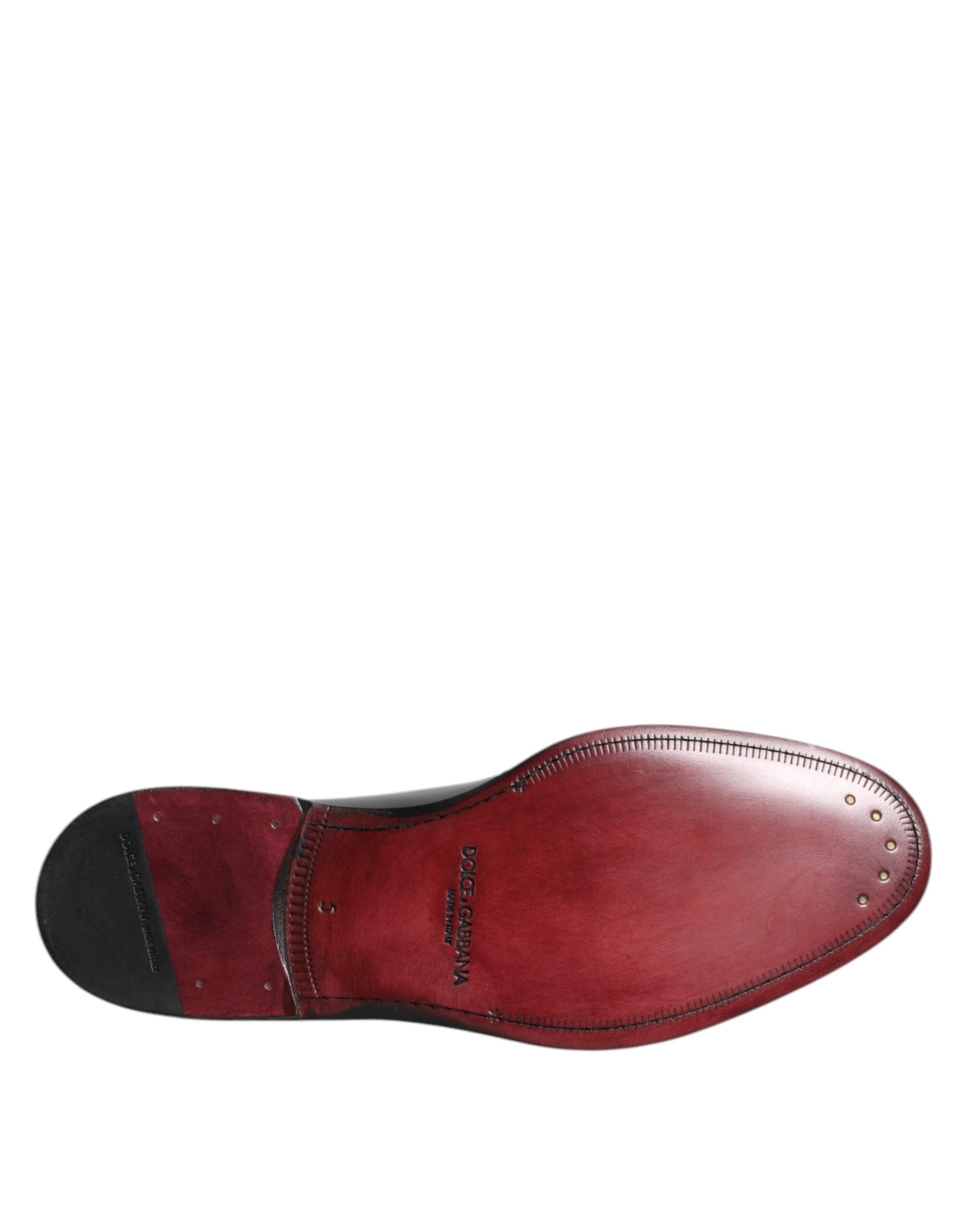 Dolce & Gabbana Black Calf Leather Lace Up Dress Derby Shoes - ACCEXO