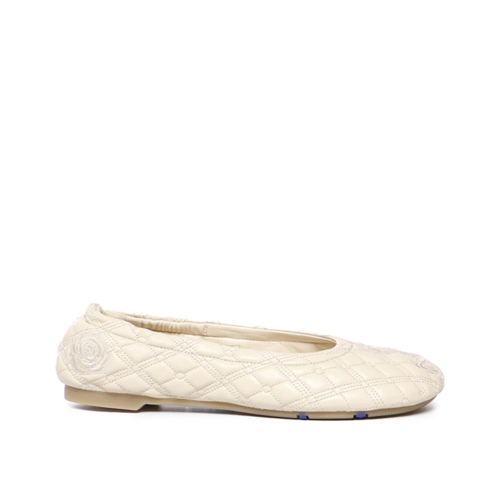Burberry Sadler Leather Ballerina Flats - ACCEXO