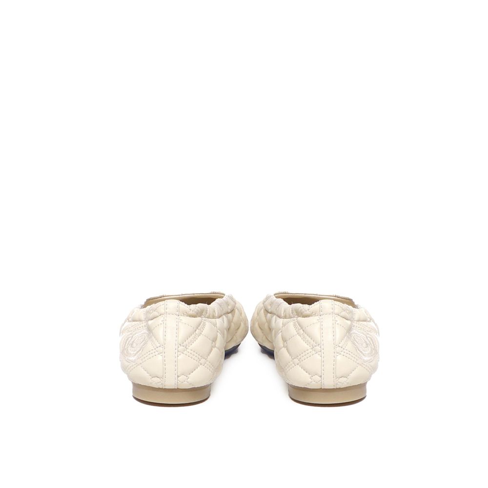 Burberry Sadler Leather Ballerina Flats - ACCEXO