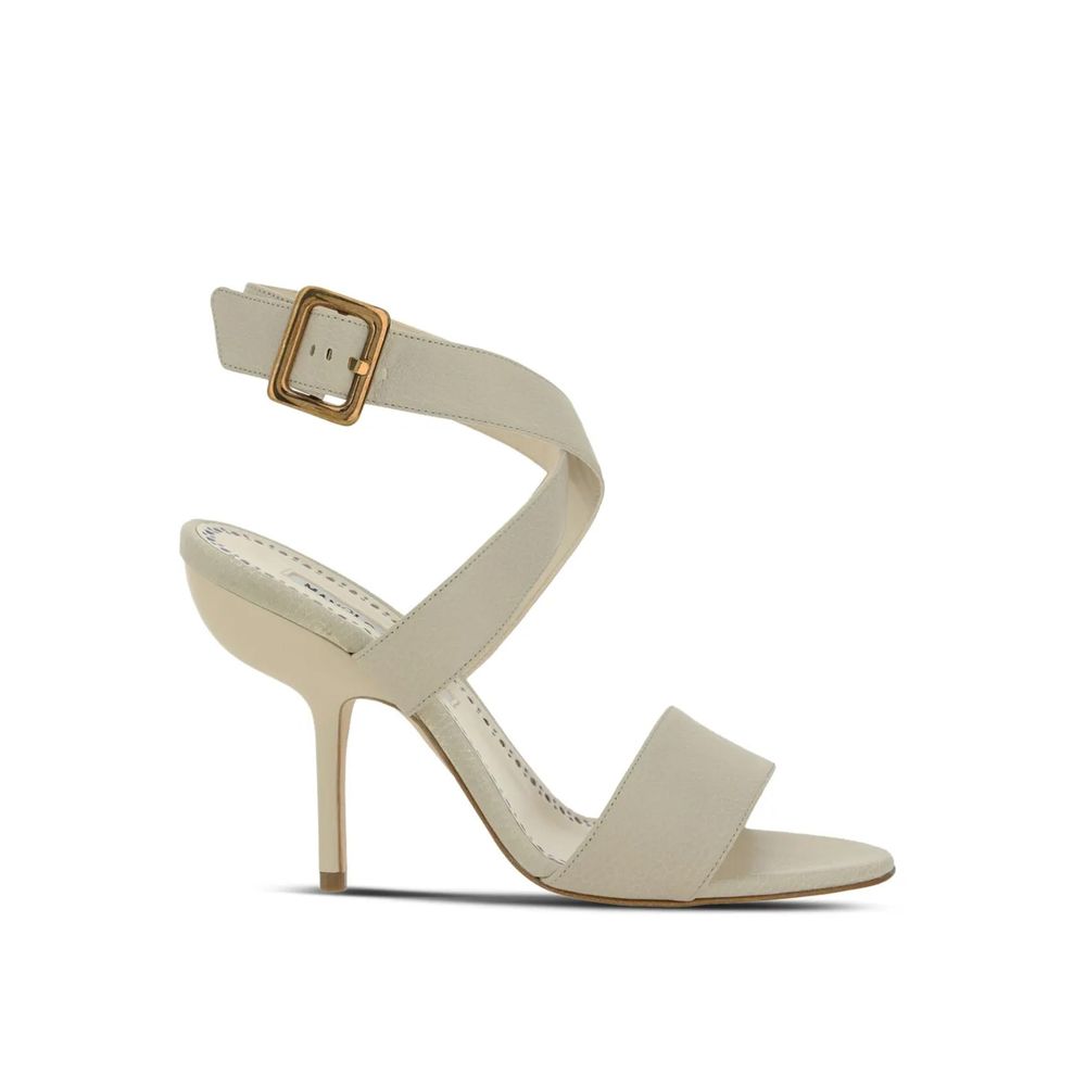 Manolo Blahnik Helua 105 Leather Sandals - ACCEXO