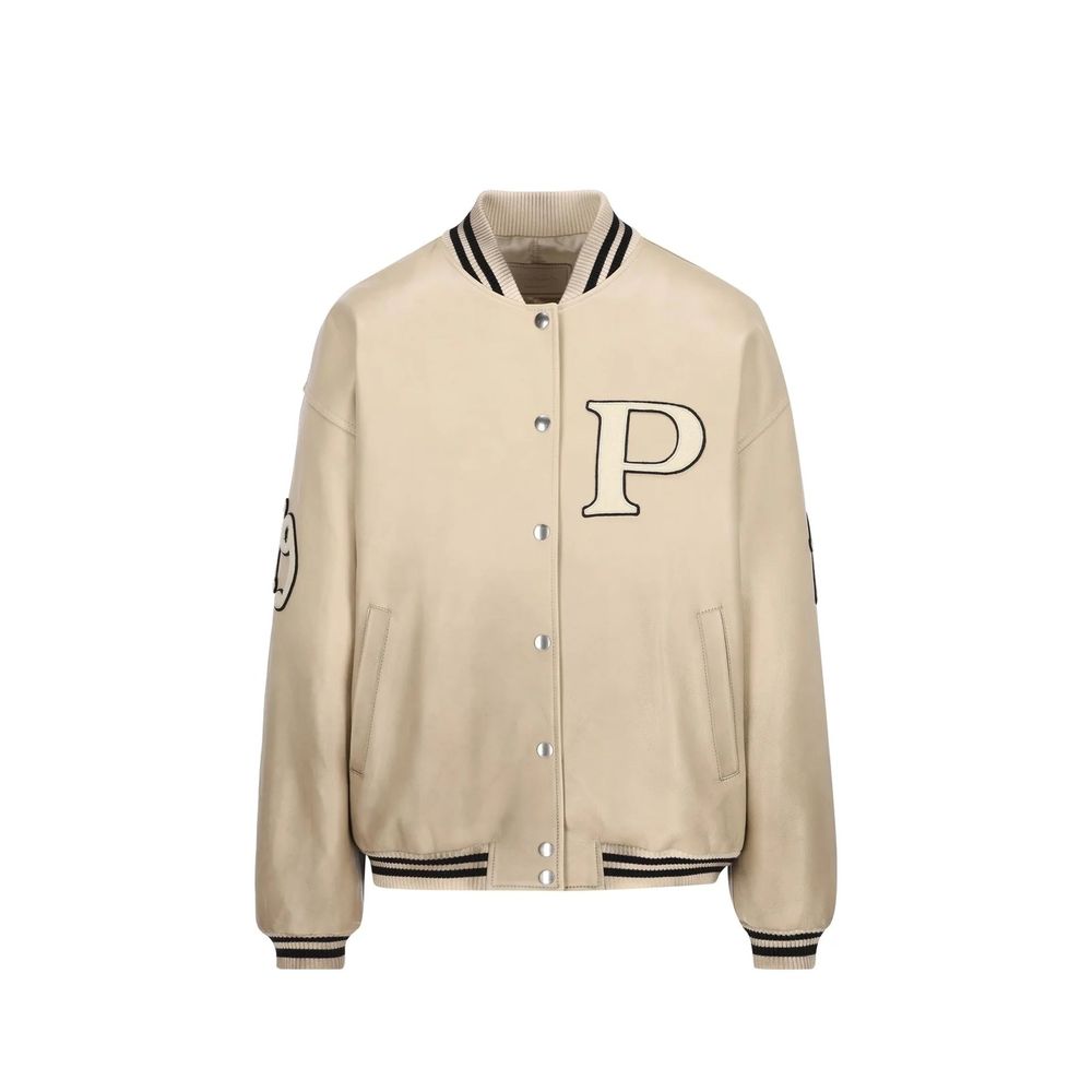 Prada Padded Leather Varsity Jacket - ACCEXO