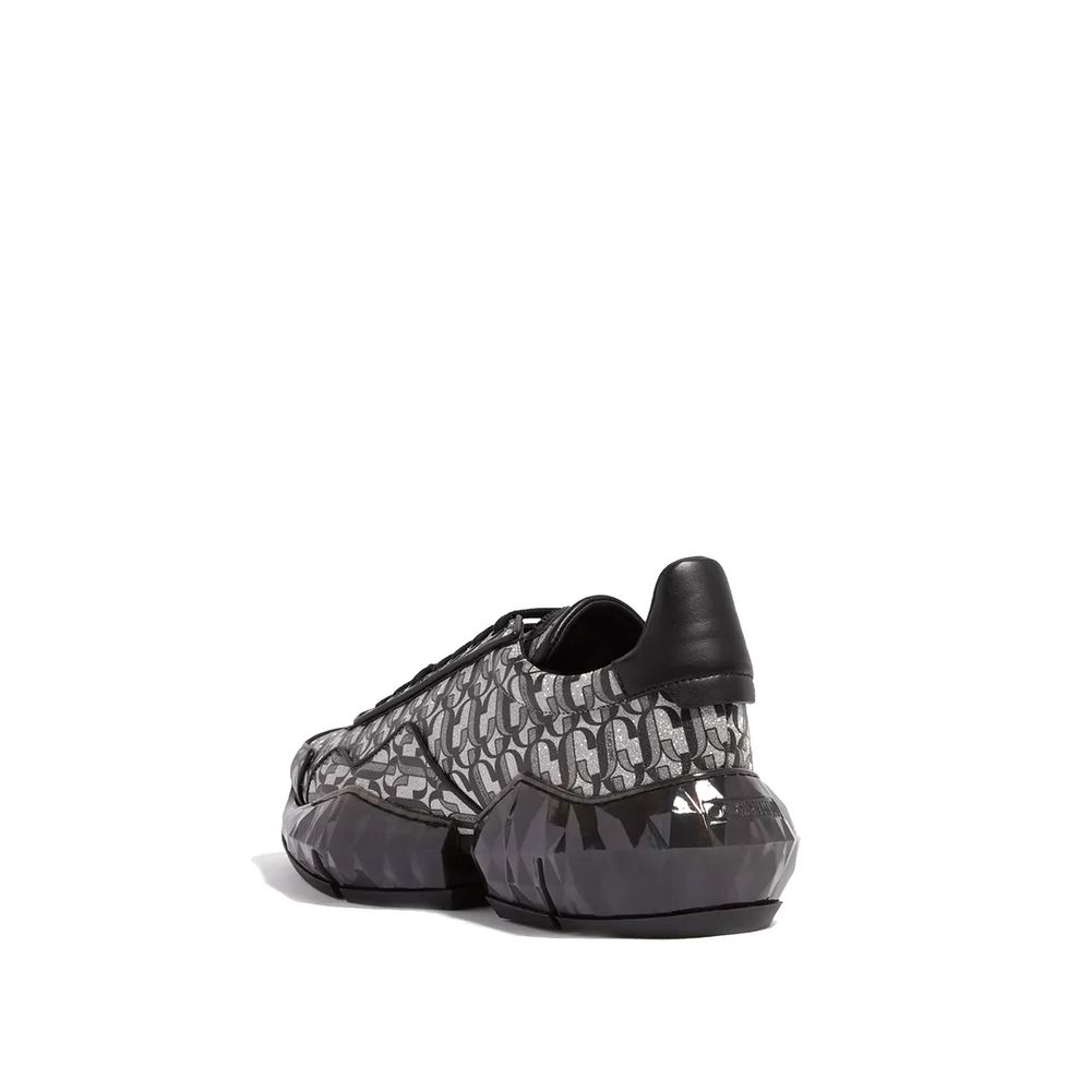 Jimmy Choo Diamond JC Monogram Glitter Leather Sneakers - ACCEXO
