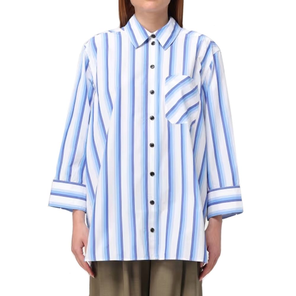 Ganni Cotton Striped Shirt - ACCEXO
