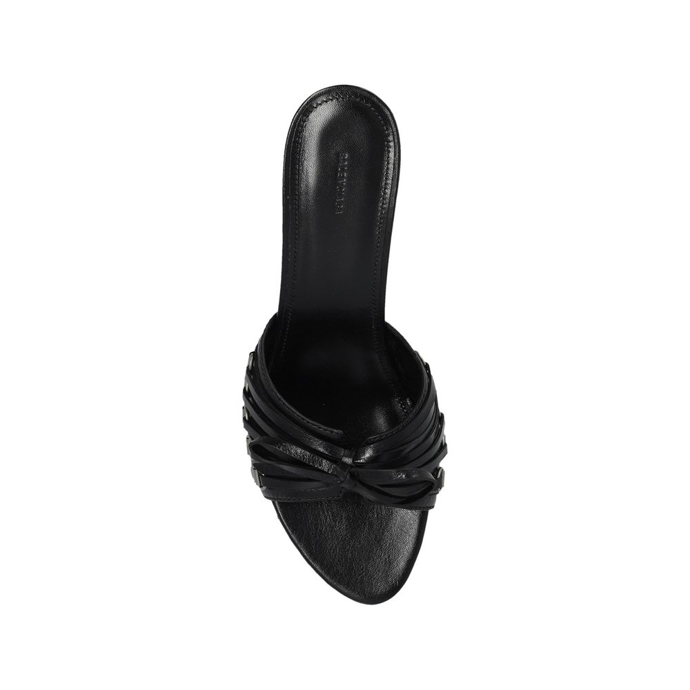 Balenciaga Cagole 70 Leather Sandals - ACCEXO