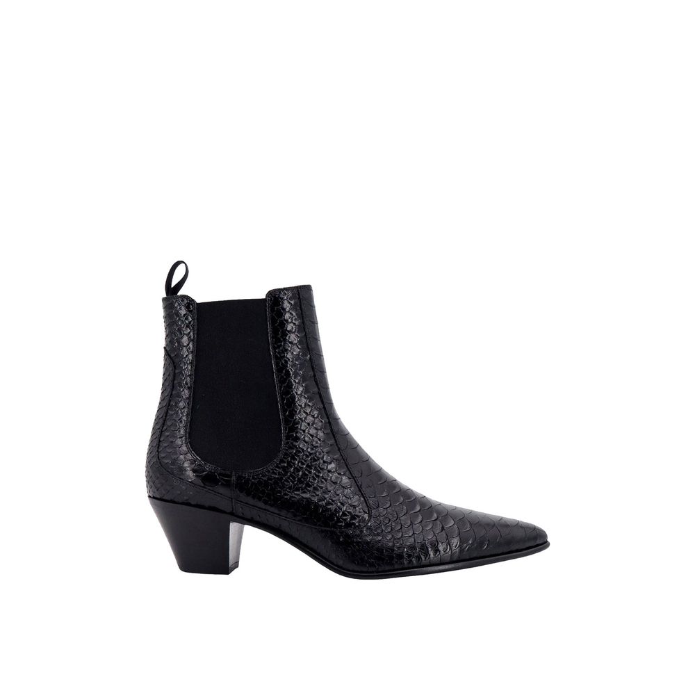 Celine Snake-Effect Leather Chelsea Boots - ACCEXO