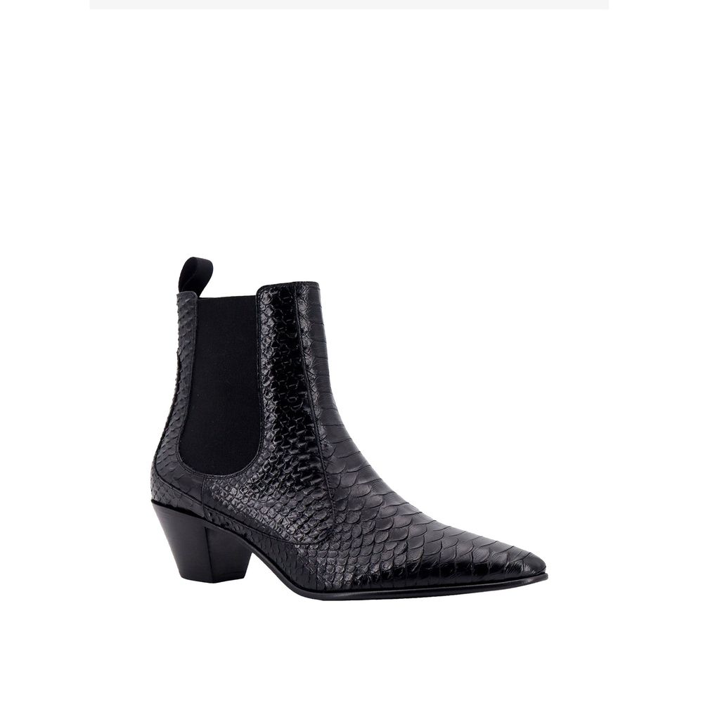 Celine Snake-Effect Leather Chelsea Boots - ACCEXO