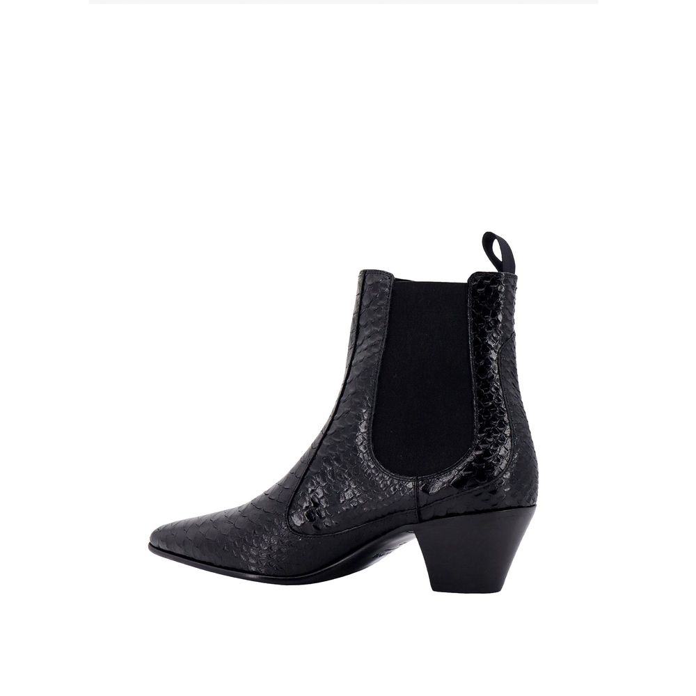 Celine Snake-Effect Leather Chelsea Boots - ACCEXO