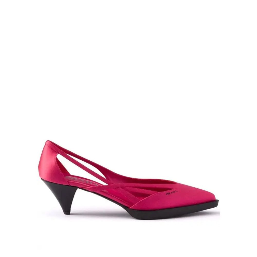 Prada 55mm Satin Cut-Out Pumps - ACCEXO