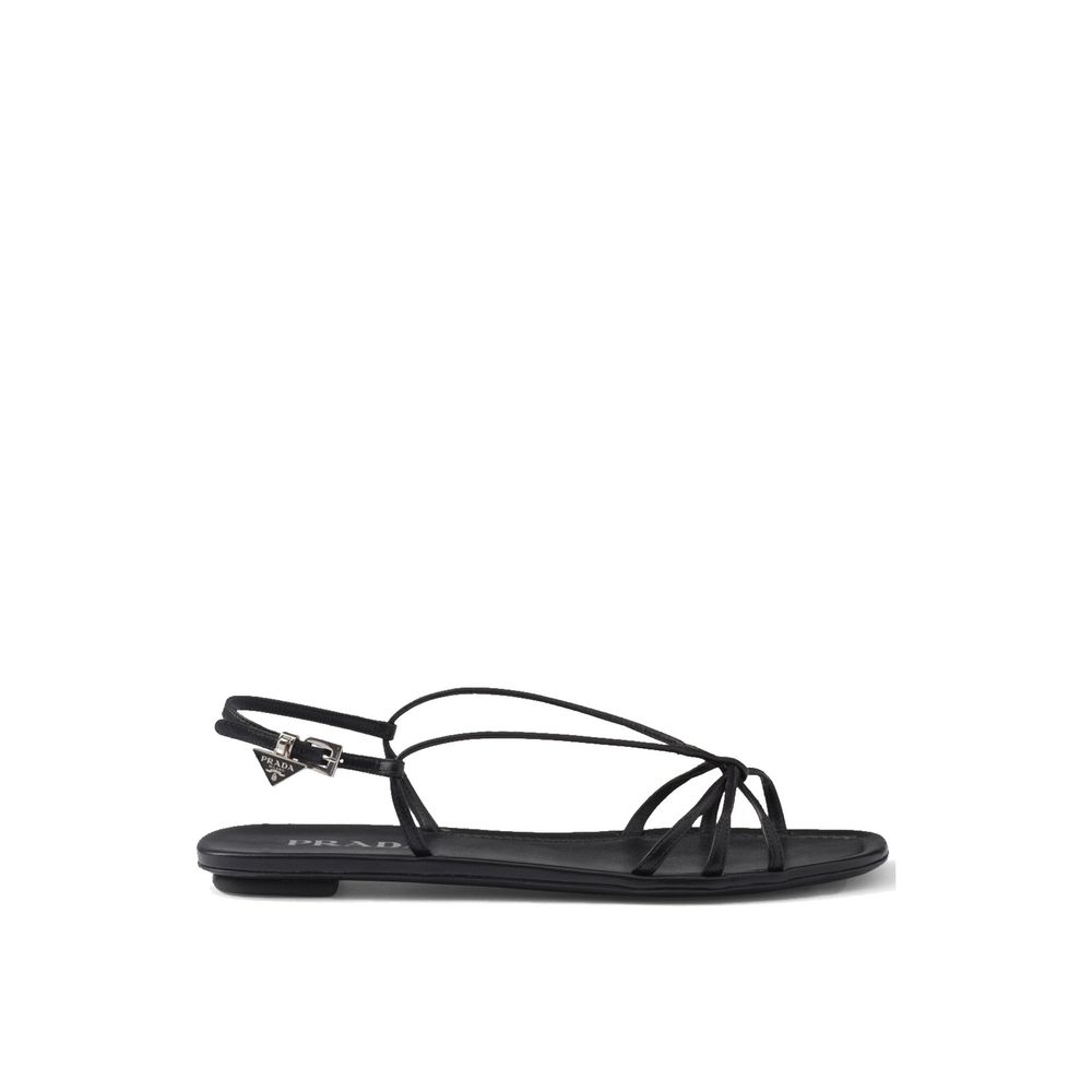 Prada Leather Flat Sandals - ACCEXO