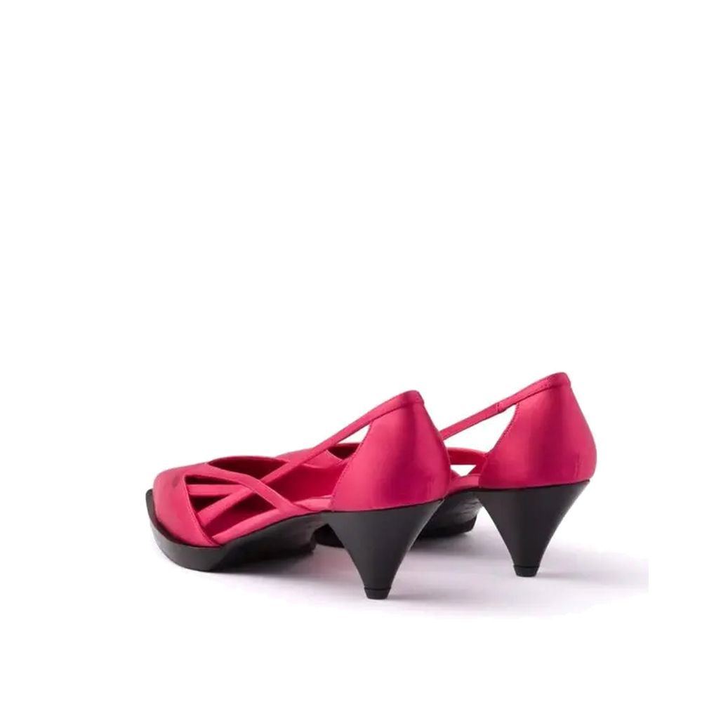 Prada 55mm Satin Cut-Out Pumps - ACCEXO