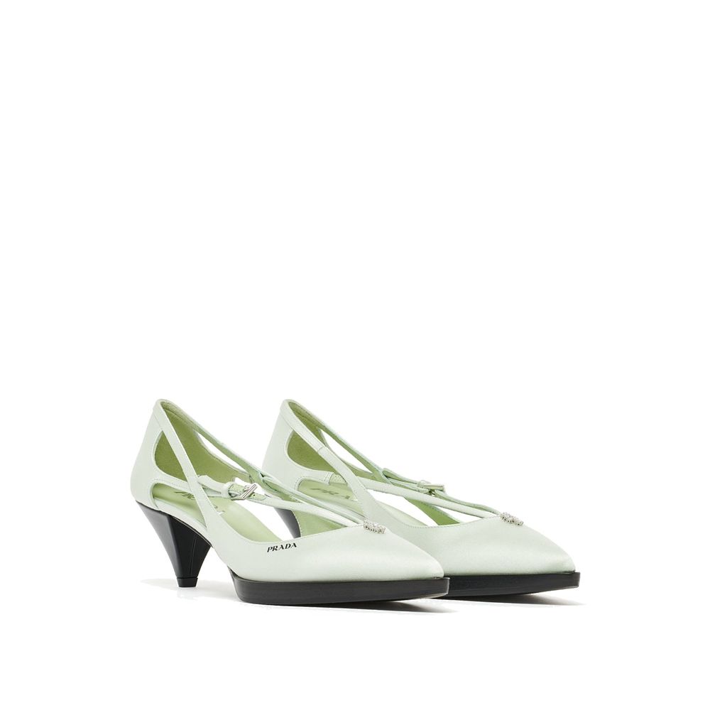 Prada Cut-Out Satin Pumps - ACCEXO