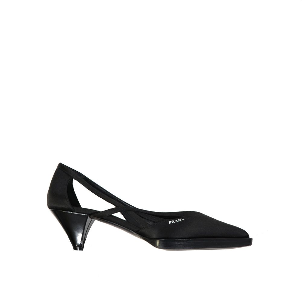 Prada 55mm Cut-Out Satin Pumps - ACCEXO