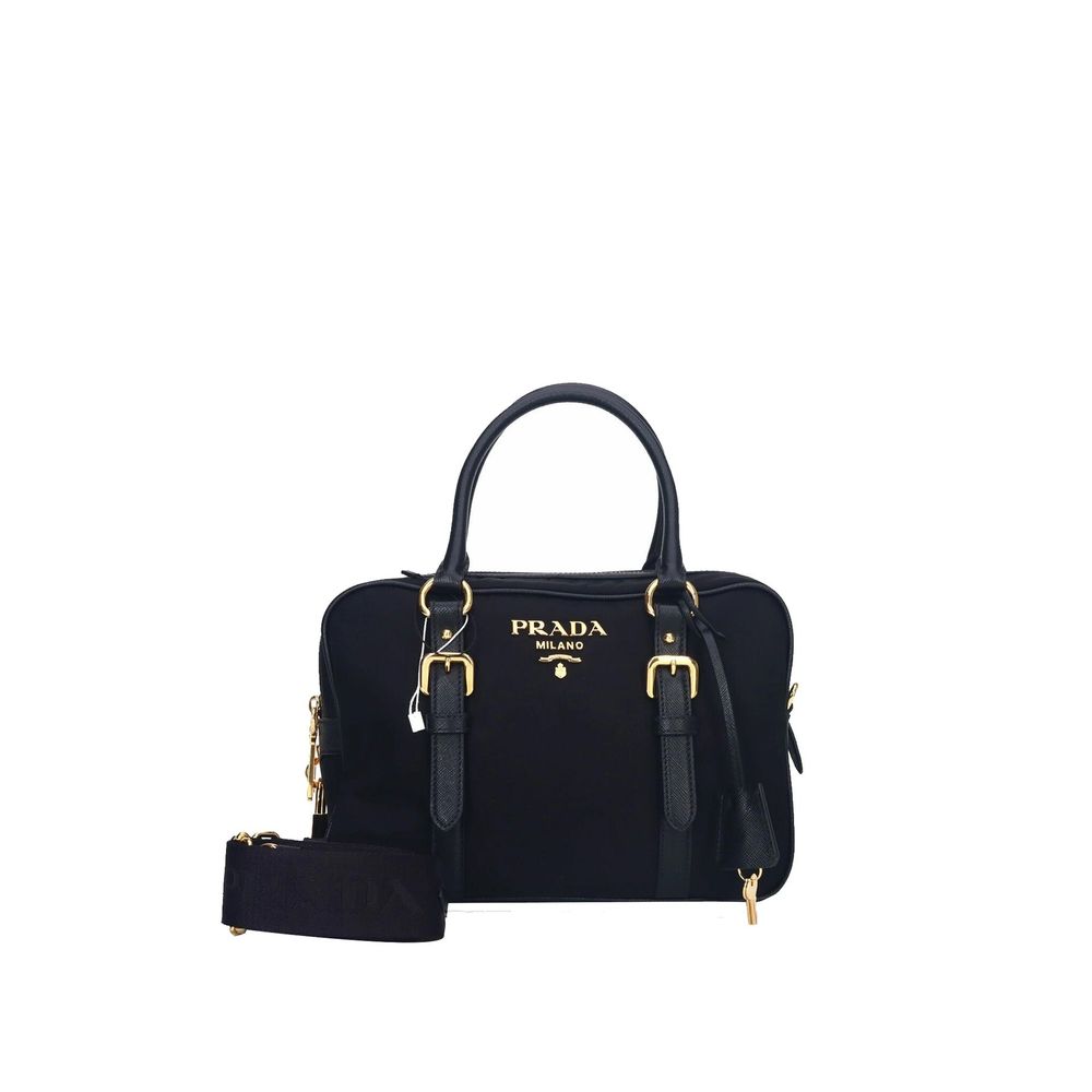 Prada Logo Nylon Top Hand Bag - ACCEXO
