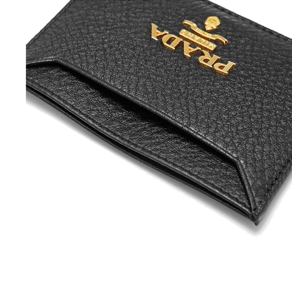 Prada Logo Leather Card Holder - ACCEXO