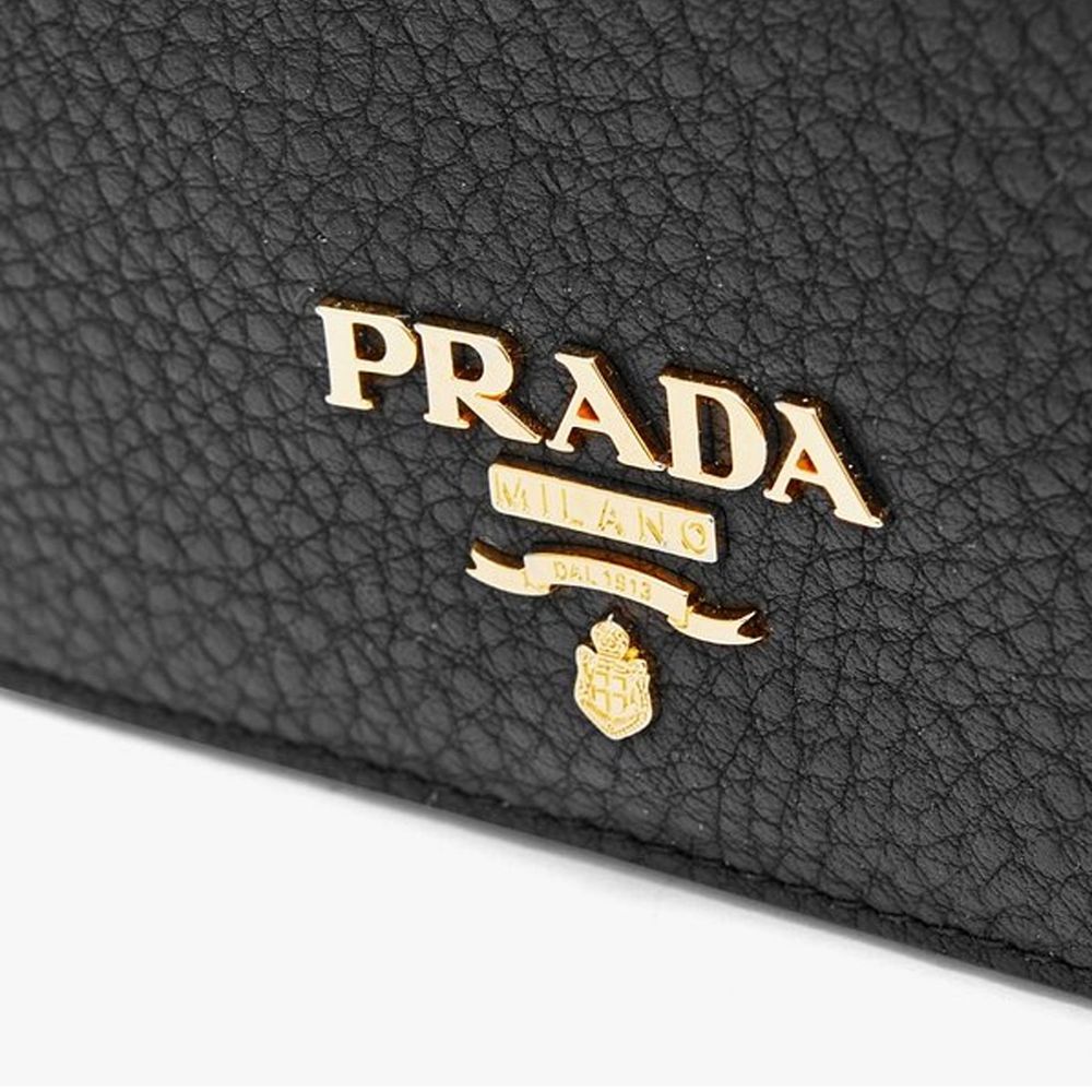 Prada Logo Leather Card Holder - ACCEXO