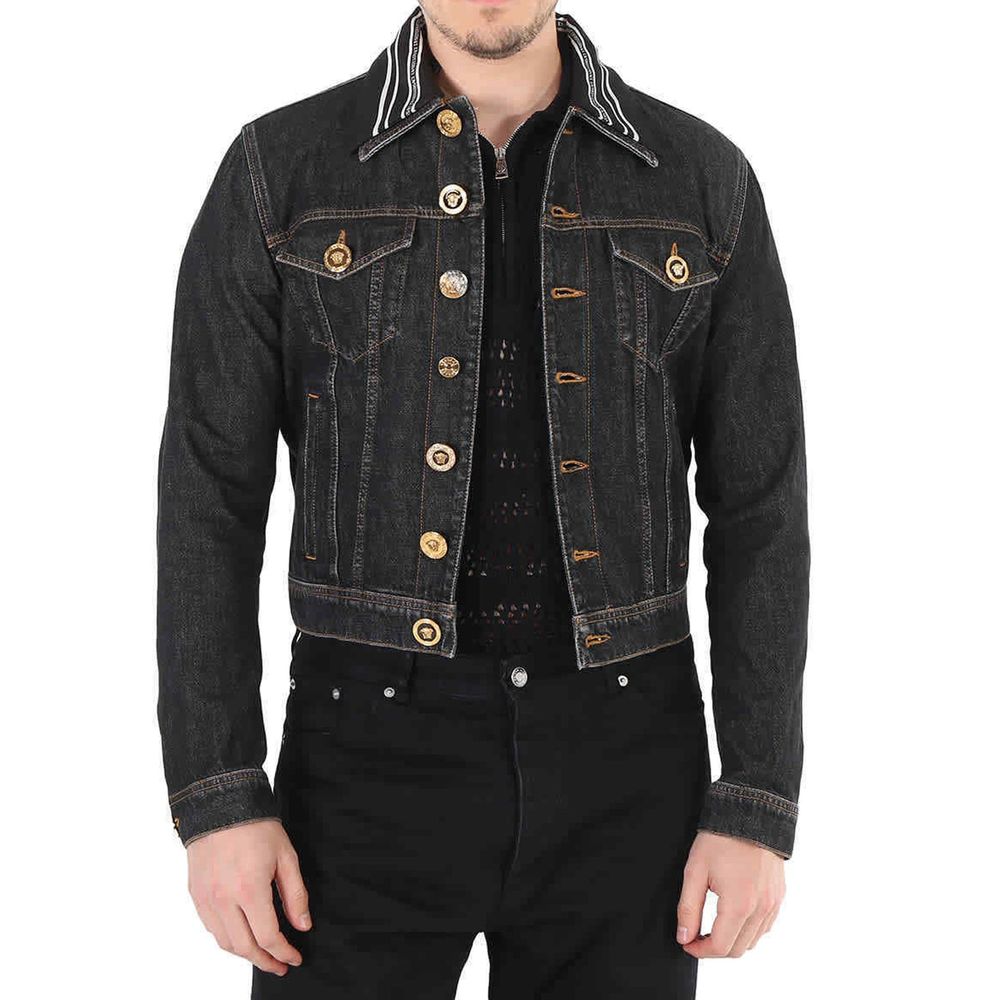 Versace Medusa Motif Denim Jacket - ACCEXO