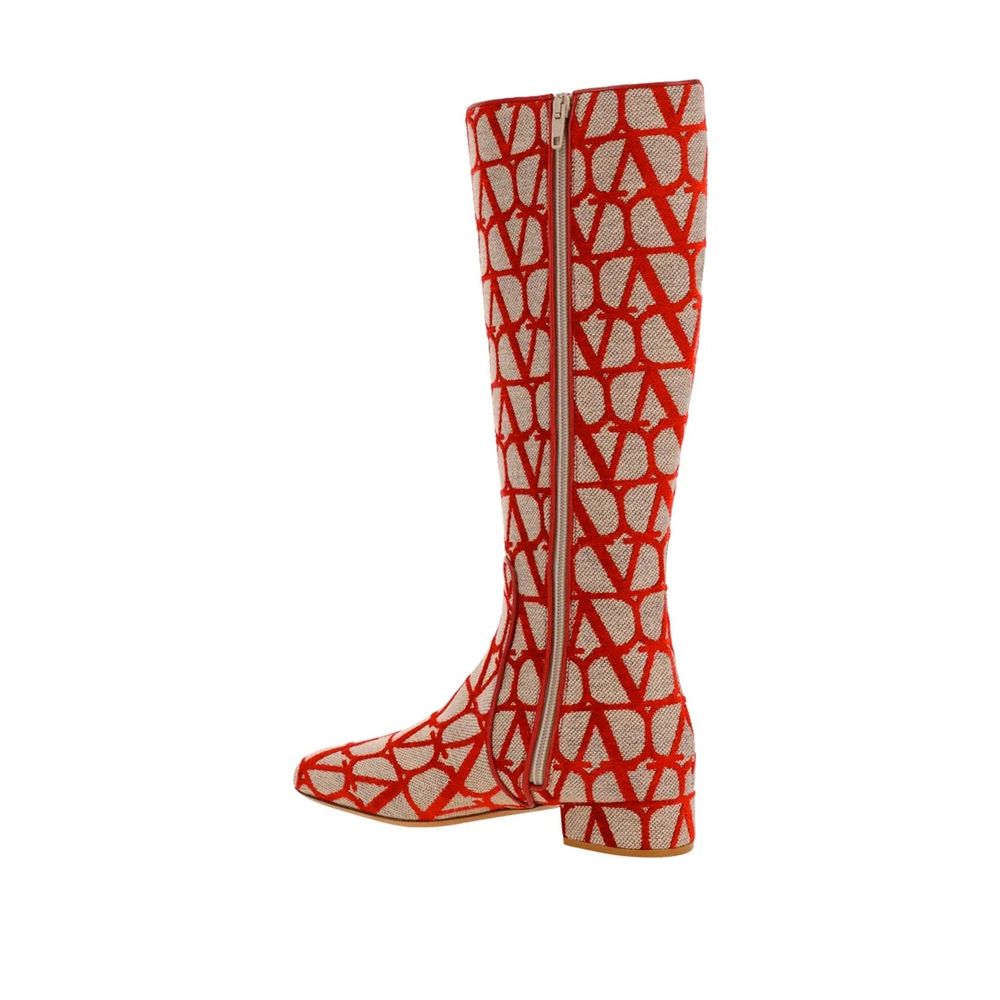 Valentino Garavani Canvas Logo Boots - ACCEXO