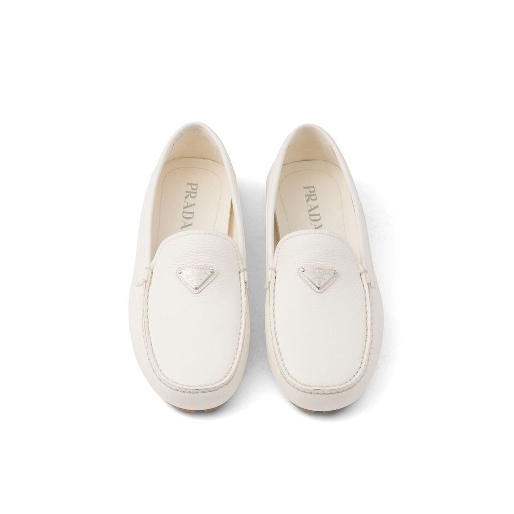Prada Logo Leather Loafers - ACCEXO