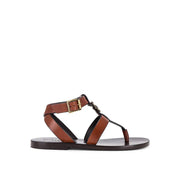 Saint Laurent Hardy Leather Sandals - ACCEXO