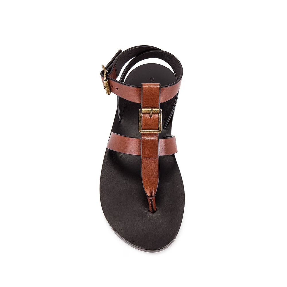 Saint Laurent Hardy Leather Sandals - ACCEXO
