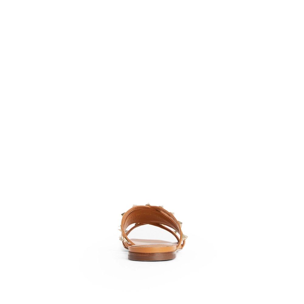 Valentino Garavani Rockstud Leather Flat Sandals - ACCEXO