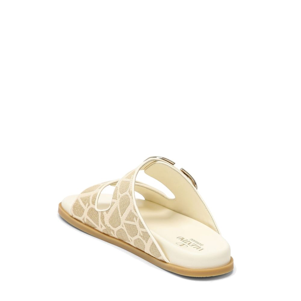 Valentino Garavani Toile Iconographe Flat Sandals - ACCEXO